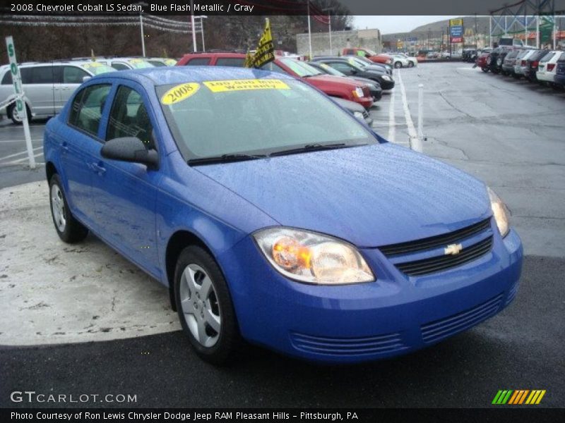 Blue Flash Metallic / Gray 2008 Chevrolet Cobalt LS Sedan