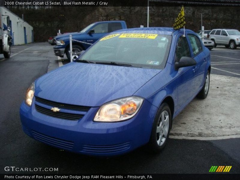 Blue Flash Metallic / Gray 2008 Chevrolet Cobalt LS Sedan