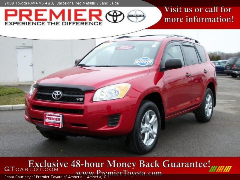 Barcelona Red Metallic / Sand Beige 2009 Toyota RAV4 V6 4WD