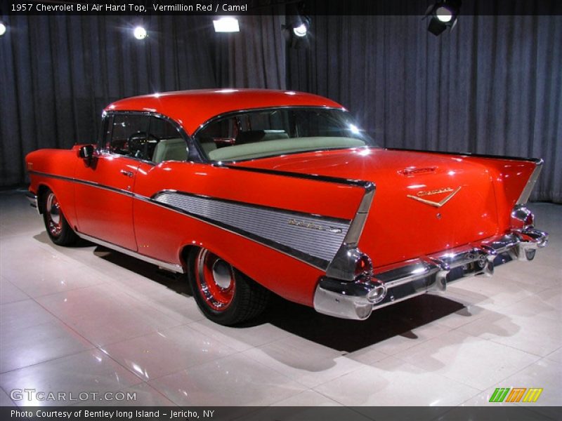 Vermillion Red / Camel 1957 Chevrolet Bel Air Hard Top