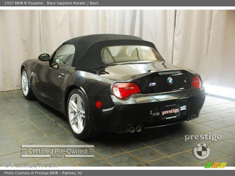 Black Sapphire Metallic / Black 2007 BMW M Roadster