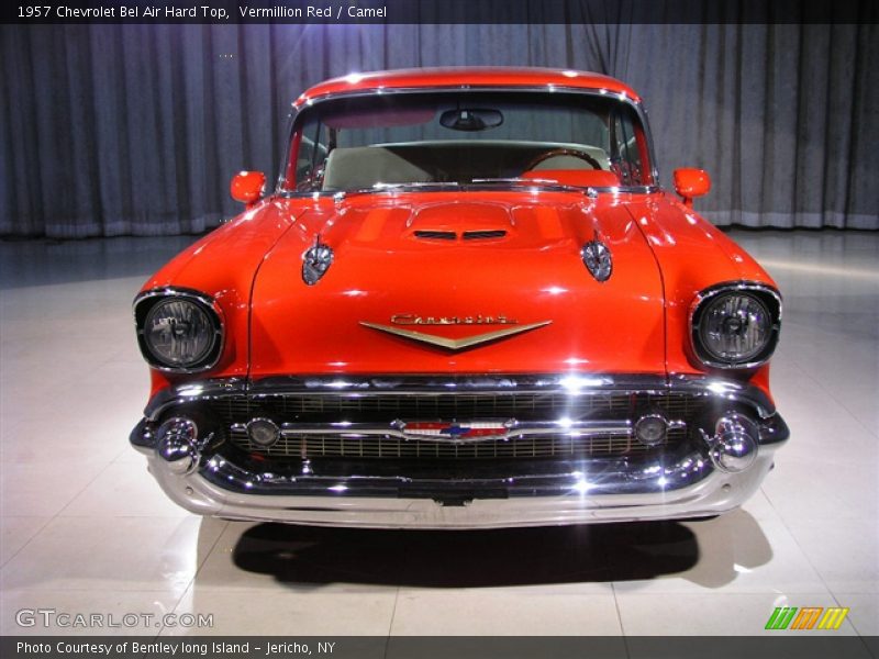 Vermillion Red / Camel 1957 Chevrolet Bel Air Hard Top