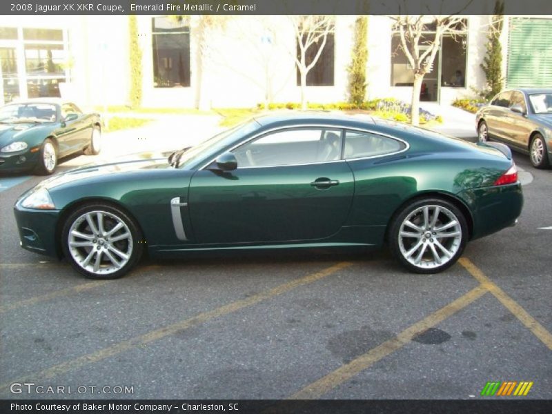 Emerald Fire Metallic / Caramel 2008 Jaguar XK XKR Coupe