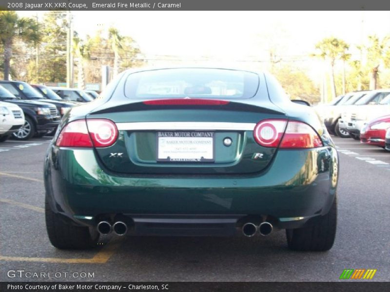 Emerald Fire Metallic / Caramel 2008 Jaguar XK XKR Coupe