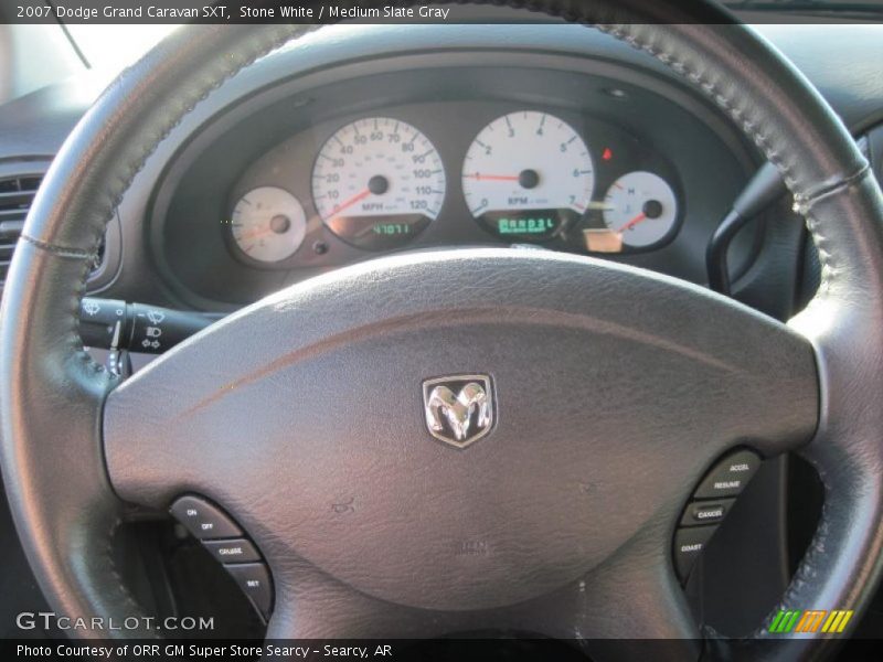 Stone White / Medium Slate Gray 2007 Dodge Grand Caravan SXT