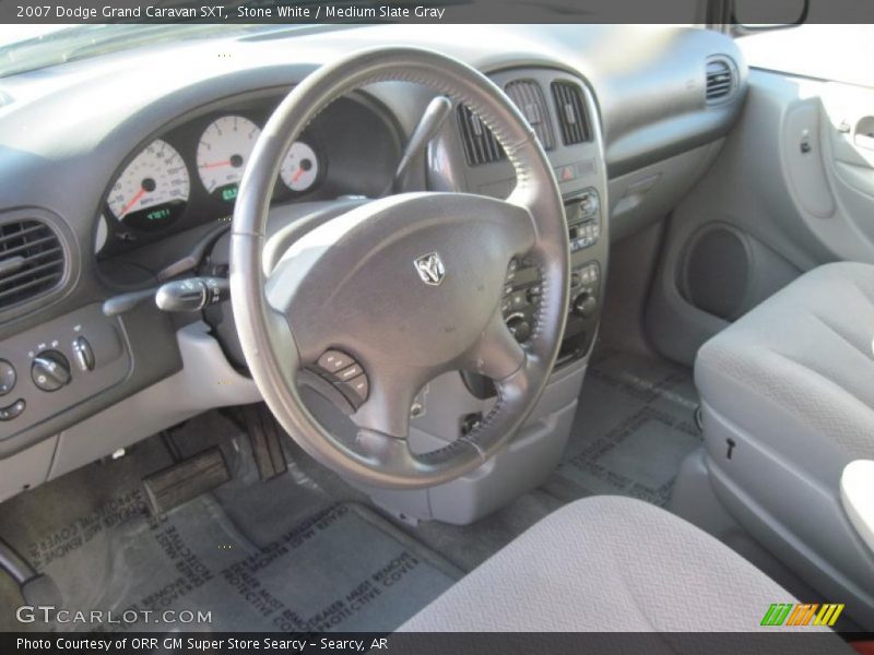 Stone White / Medium Slate Gray 2007 Dodge Grand Caravan SXT