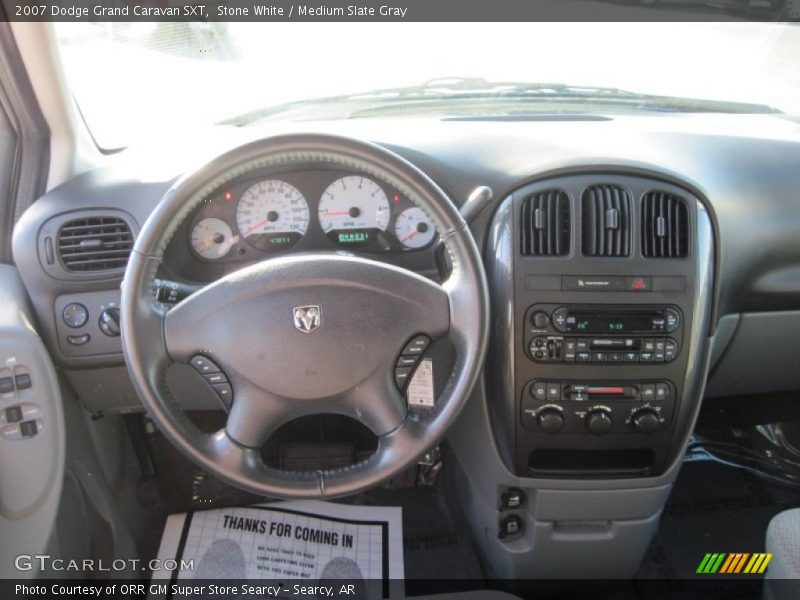 Stone White / Medium Slate Gray 2007 Dodge Grand Caravan SXT