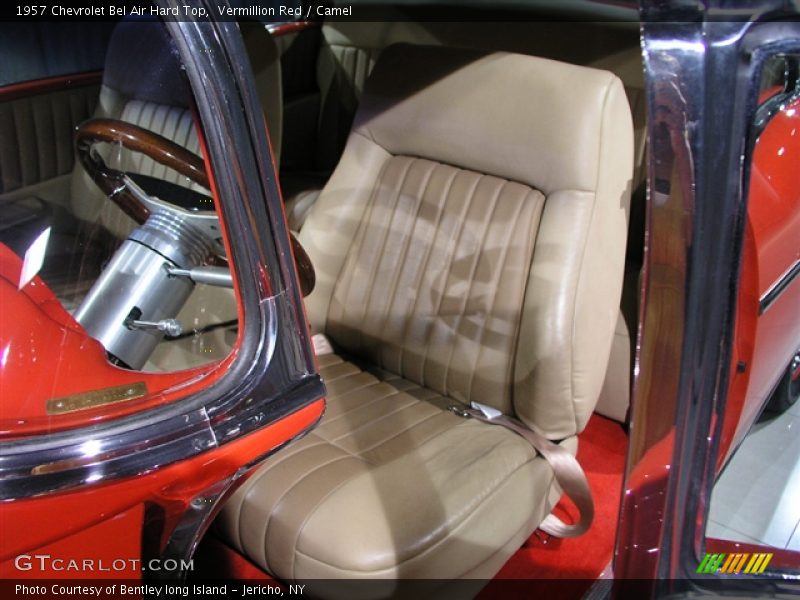 Vermillion Red / Camel 1957 Chevrolet Bel Air Hard Top