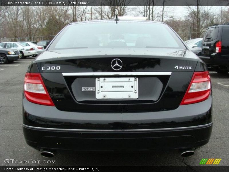 Black / Black 2009 Mercedes-Benz C 300 4Matic