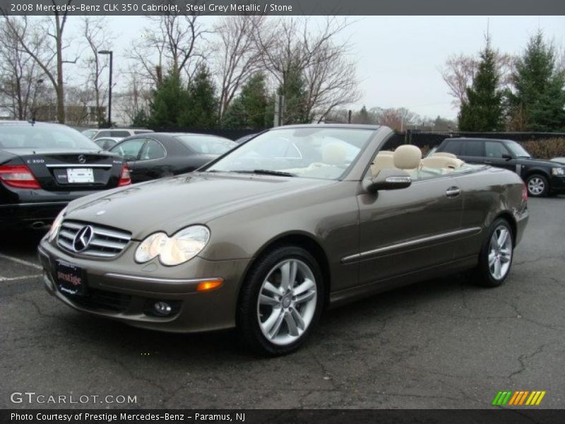 Steel Grey Metallic / Stone 2008 Mercedes-Benz CLK 350 Cabriolet