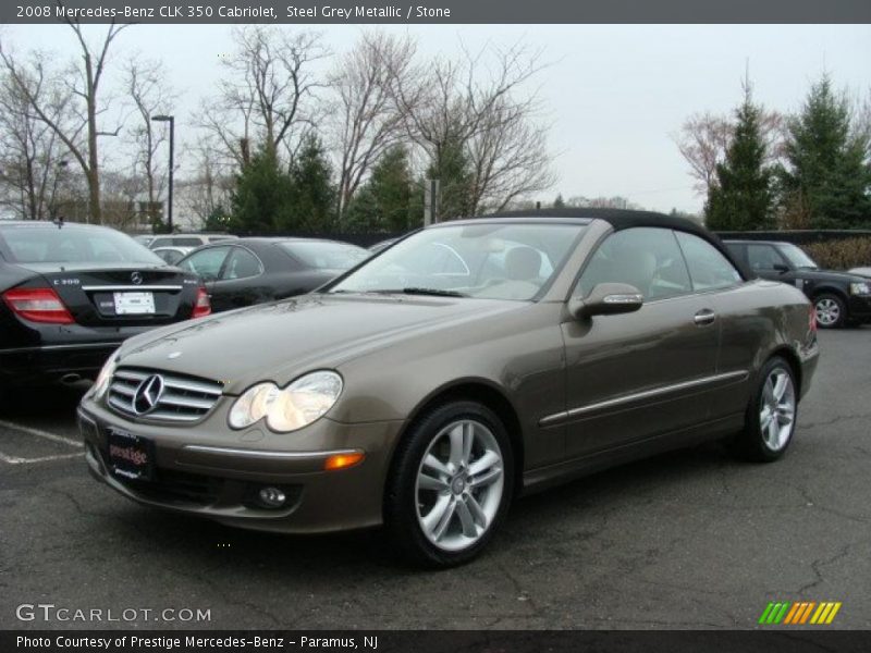 Steel Grey Metallic / Stone 2008 Mercedes-Benz CLK 350 Cabriolet