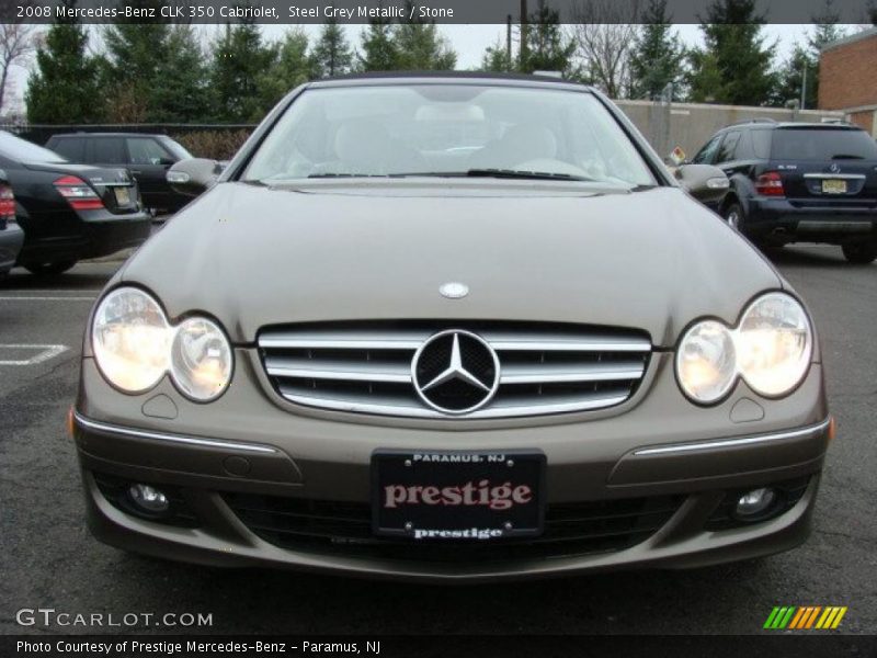 Steel Grey Metallic / Stone 2008 Mercedes-Benz CLK 350 Cabriolet