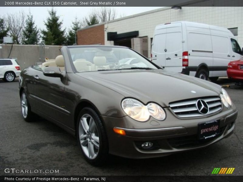 Steel Grey Metallic / Stone 2008 Mercedes-Benz CLK 350 Cabriolet