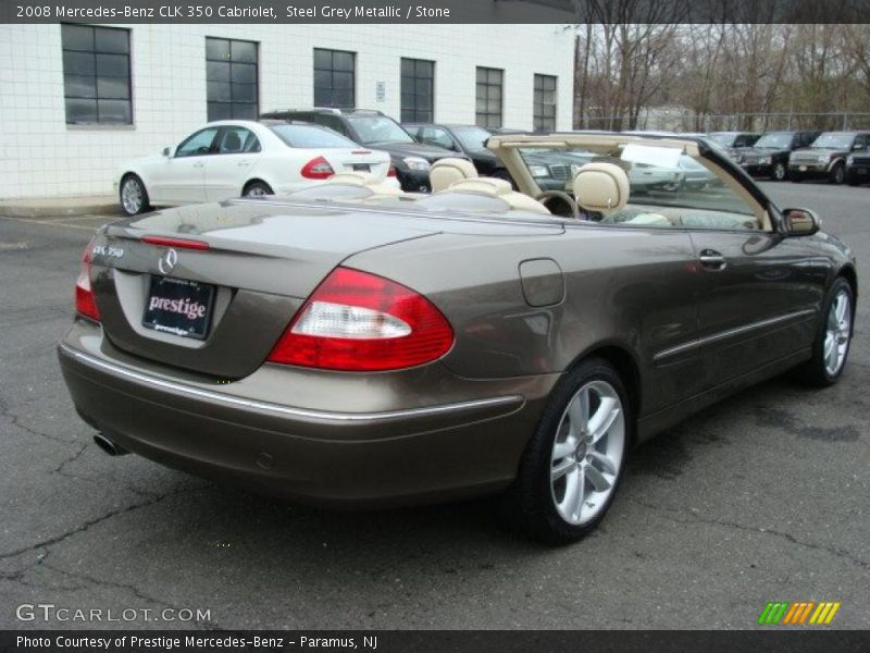 Steel Grey Metallic / Stone 2008 Mercedes-Benz CLK 350 Cabriolet