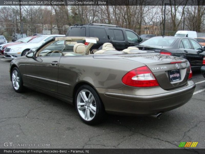 Steel Grey Metallic / Stone 2008 Mercedes-Benz CLK 350 Cabriolet