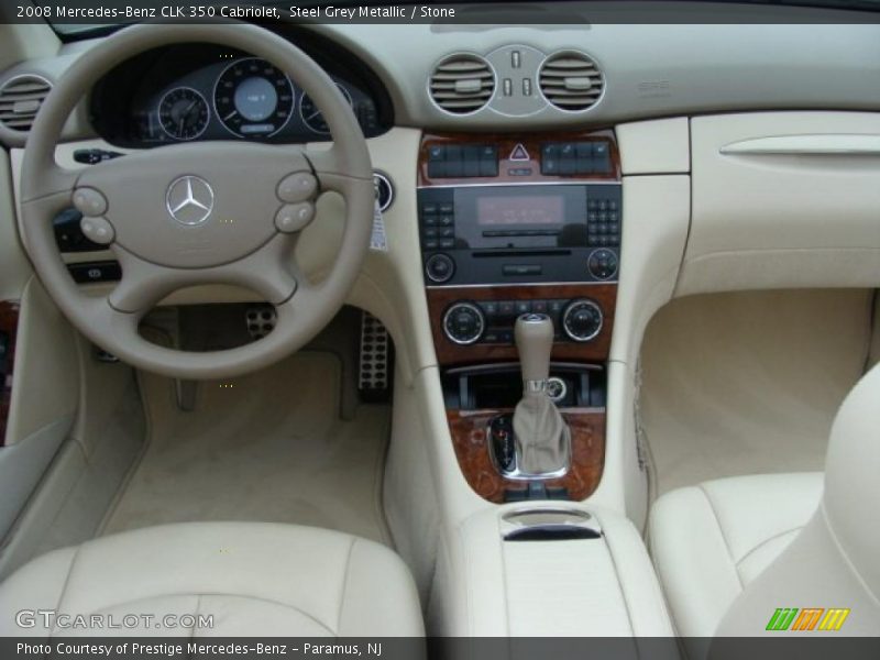 Steel Grey Metallic / Stone 2008 Mercedes-Benz CLK 350 Cabriolet