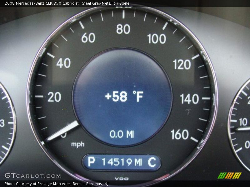 Steel Grey Metallic / Stone 2008 Mercedes-Benz CLK 350 Cabriolet