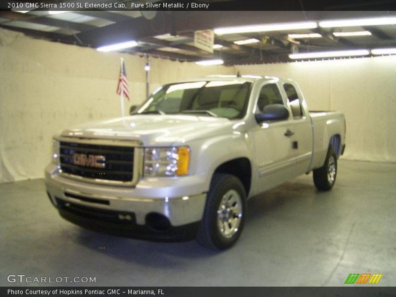 Pure Silver Metallic / Ebony 2010 GMC Sierra 1500 SL Extended Cab