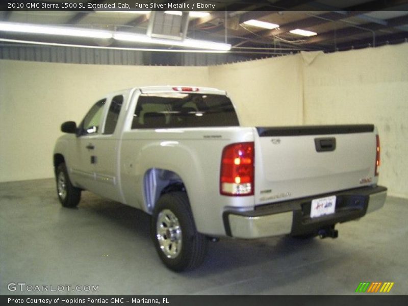 Pure Silver Metallic / Ebony 2010 GMC Sierra 1500 SL Extended Cab