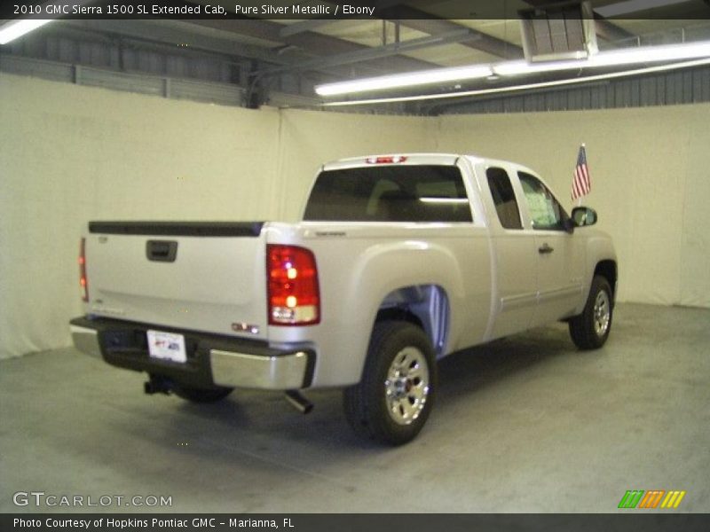 Pure Silver Metallic / Ebony 2010 GMC Sierra 1500 SL Extended Cab