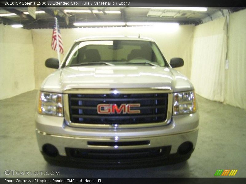 Pure Silver Metallic / Ebony 2010 GMC Sierra 1500 SL Extended Cab