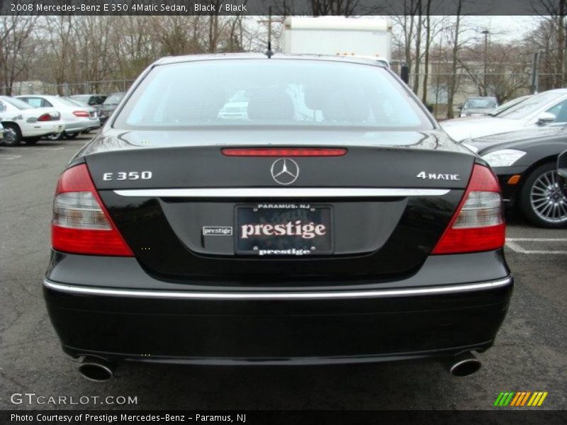 Black / Black 2008 Mercedes-Benz E 350 4Matic Sedan