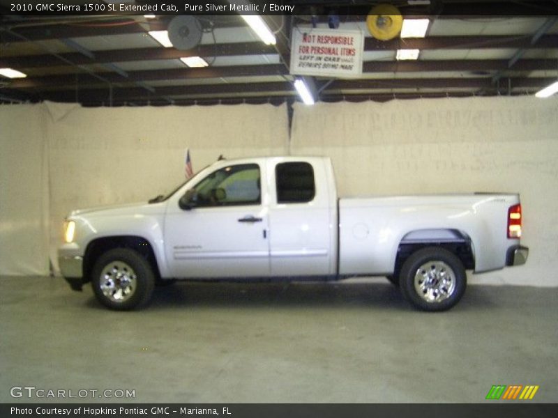 Pure Silver Metallic / Ebony 2010 GMC Sierra 1500 SL Extended Cab