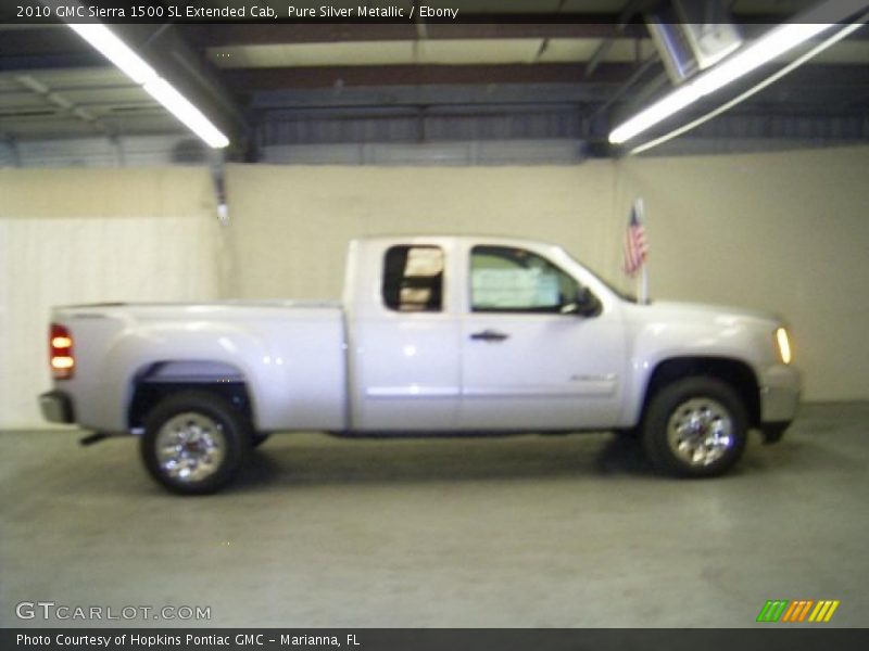 Pure Silver Metallic / Ebony 2010 GMC Sierra 1500 SL Extended Cab