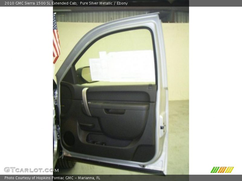 Pure Silver Metallic / Ebony 2010 GMC Sierra 1500 SL Extended Cab