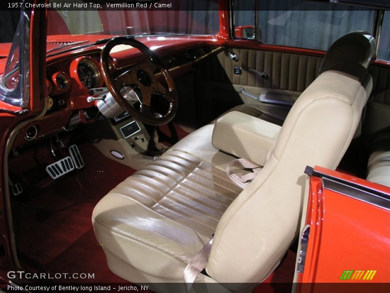 Vermillion Red / Camel 1957 Chevrolet Bel Air Hard Top