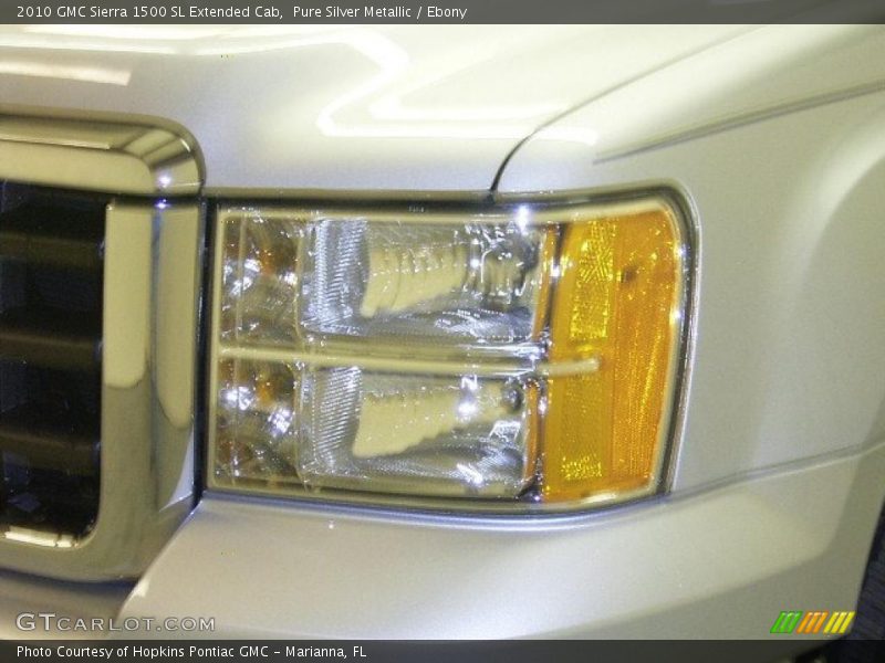 Pure Silver Metallic / Ebony 2010 GMC Sierra 1500 SL Extended Cab