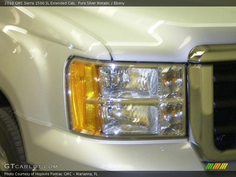 Pure Silver Metallic / Ebony 2010 GMC Sierra 1500 SL Extended Cab