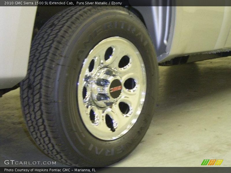 Pure Silver Metallic / Ebony 2010 GMC Sierra 1500 SL Extended Cab