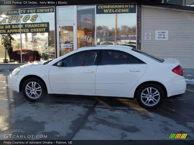 Ivory White / Ebony 2005 Pontiac G6 Sedan