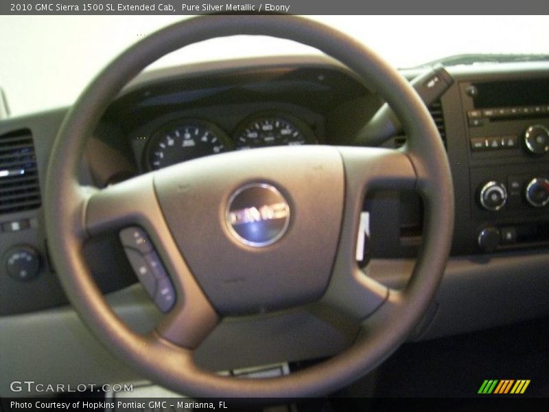 Pure Silver Metallic / Ebony 2010 GMC Sierra 1500 SL Extended Cab