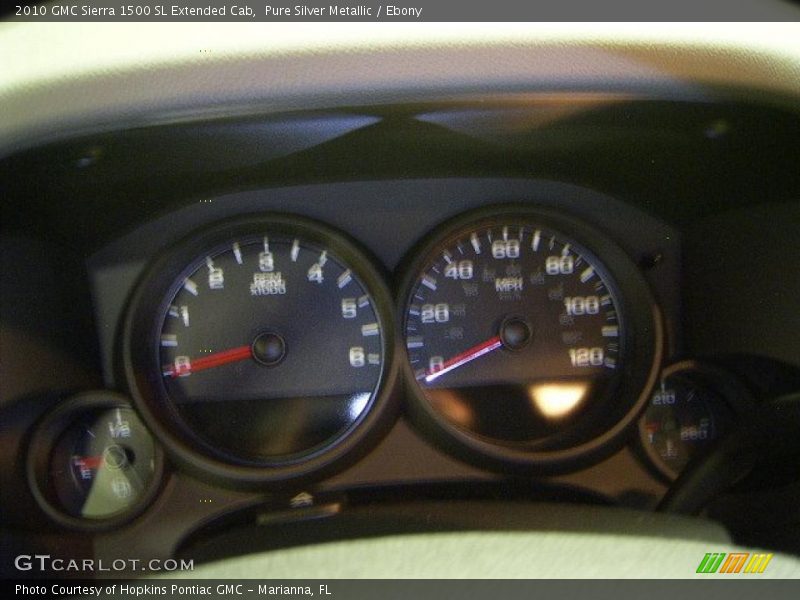 Pure Silver Metallic / Ebony 2010 GMC Sierra 1500 SL Extended Cab