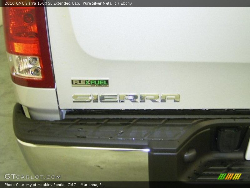 Pure Silver Metallic / Ebony 2010 GMC Sierra 1500 SL Extended Cab