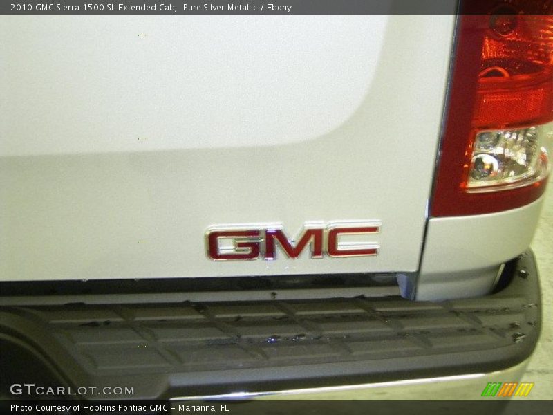 Pure Silver Metallic / Ebony 2010 GMC Sierra 1500 SL Extended Cab