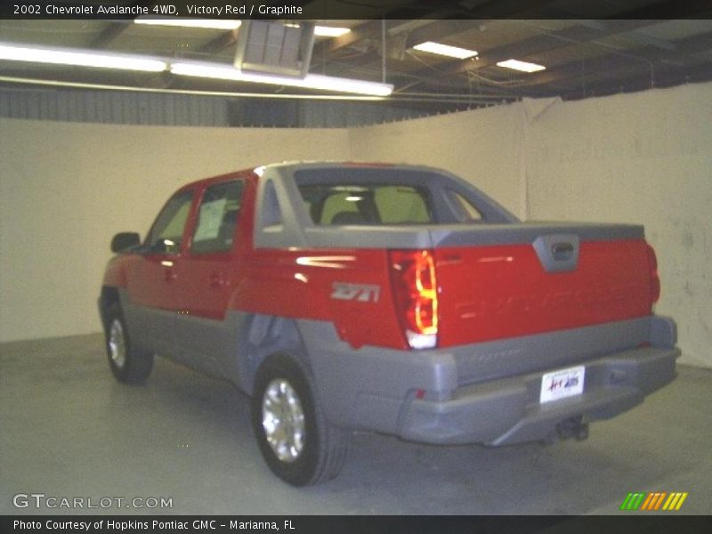 Victory Red / Graphite 2002 Chevrolet Avalanche 4WD