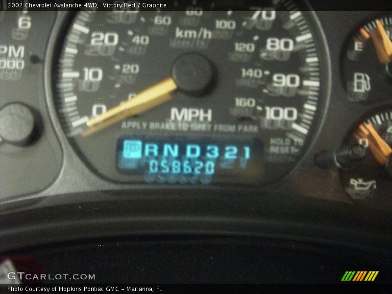 Victory Red / Graphite 2002 Chevrolet Avalanche 4WD
