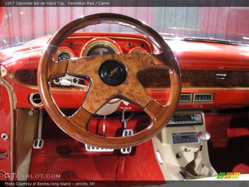 Vermillion Red / Camel 1957 Chevrolet Bel Air Hard Top