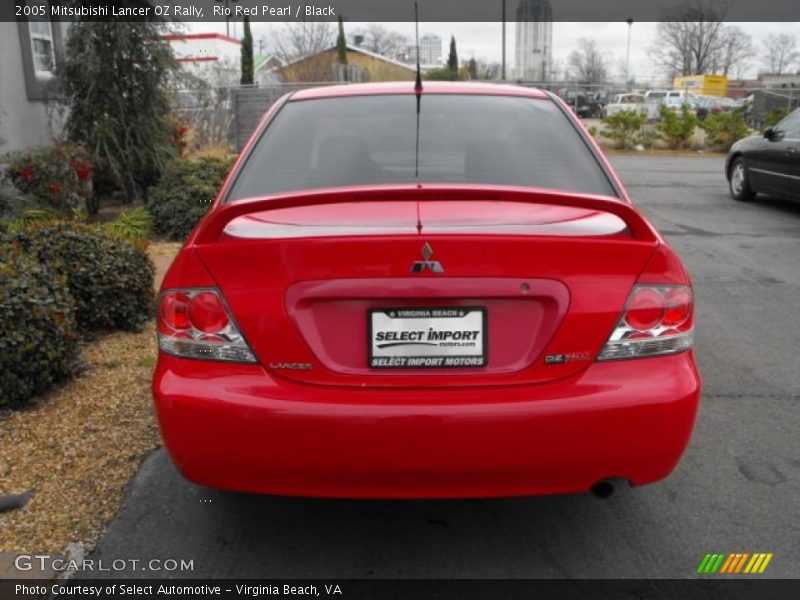 Rio Red Pearl / Black 2005 Mitsubishi Lancer OZ Rally