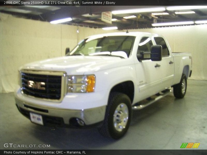 Summit White / Ebony 2008 GMC Sierra 2500HD SLE Z71 Crew Cab 4x4