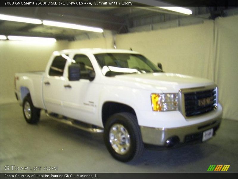 Summit White / Ebony 2008 GMC Sierra 2500HD SLE Z71 Crew Cab 4x4