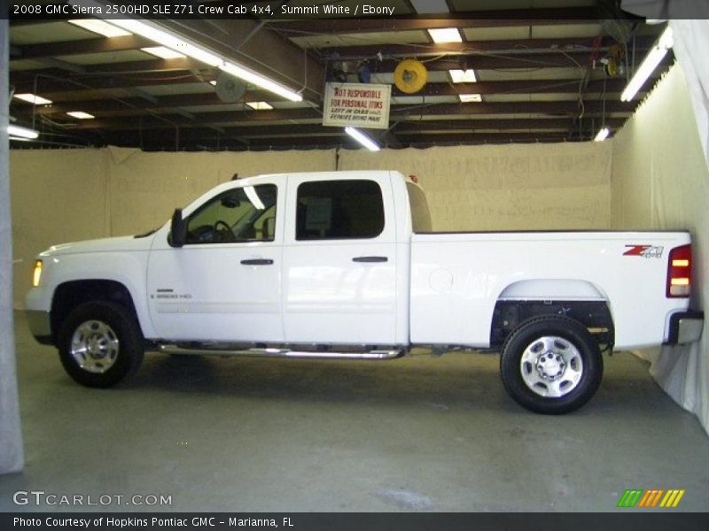 Summit White / Ebony 2008 GMC Sierra 2500HD SLE Z71 Crew Cab 4x4