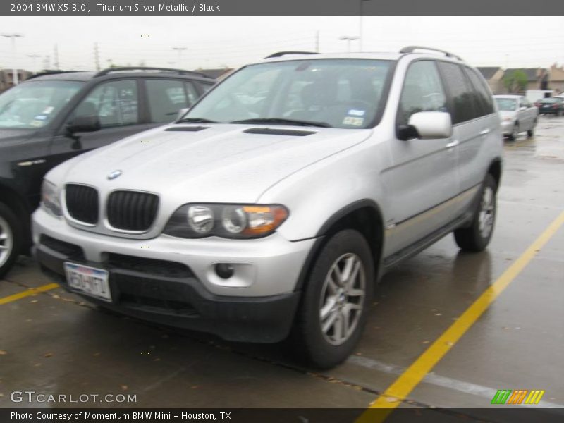 Titanium Silver Metallic / Black 2004 BMW X5 3.0i