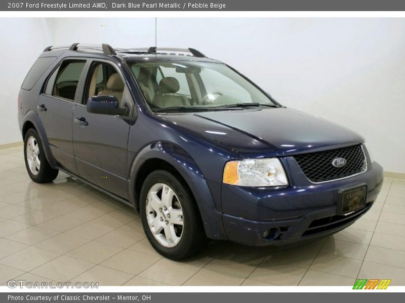 Dark Blue Pearl Metallic / Pebble Beige 2007 Ford Freestyle Limited AWD