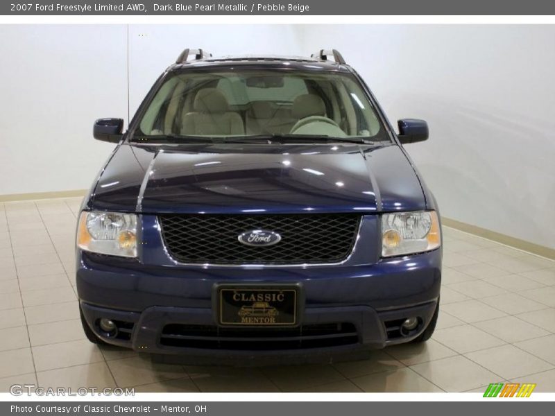 Dark Blue Pearl Metallic / Pebble Beige 2007 Ford Freestyle Limited AWD