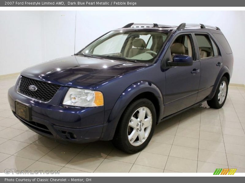 Dark Blue Pearl Metallic / Pebble Beige 2007 Ford Freestyle Limited AWD