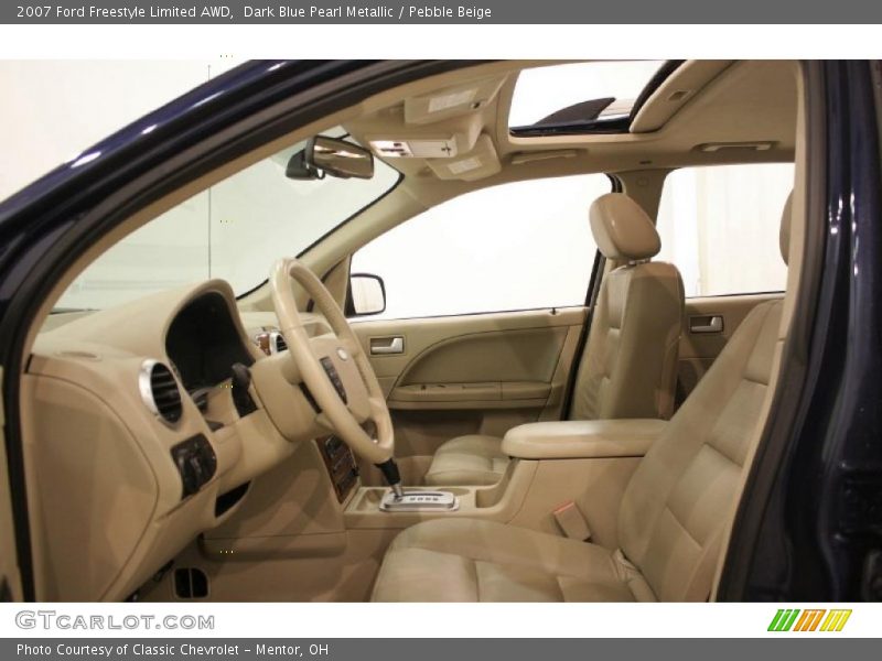Dark Blue Pearl Metallic / Pebble Beige 2007 Ford Freestyle Limited AWD
